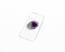 Load image into Gallery viewer, WMC Amethyst phone grip displayed on a clear phone case
