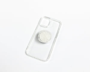 WMC Clear Quartz phone grip displayed on a clear phone case